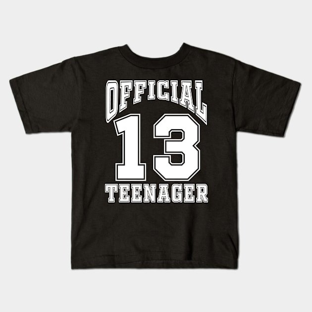 Coolest Gifts For 13 Year Old Boy Girl Official Teenager Kids T-Shirt by Peter smith